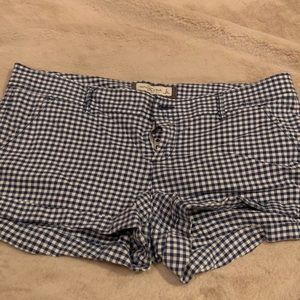 Abercrombie and Fitch blue plaid shorts